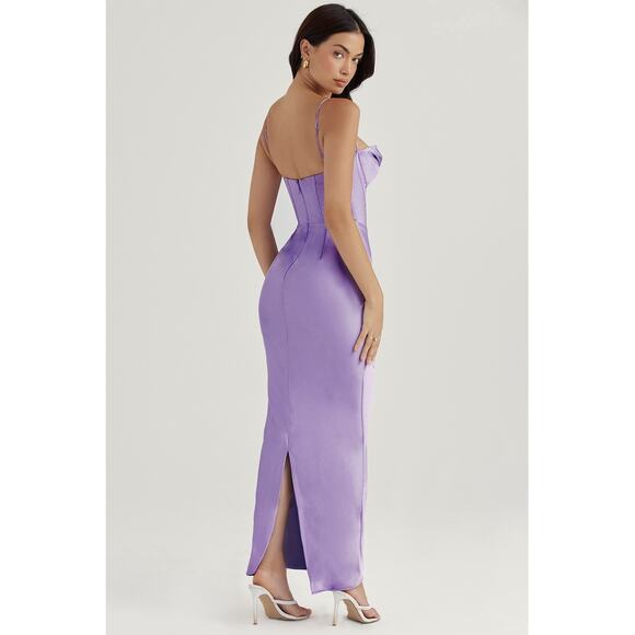 House of CB Charmaine Lavender Corset Maxi Dress Size M Medium - Picture 4 of 10